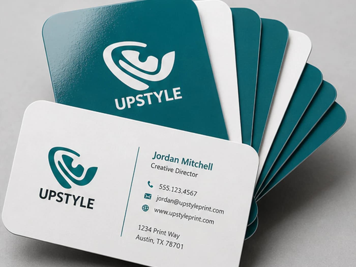 16 PT. Round Corners (UV or Matte) produced by UPSTYLE