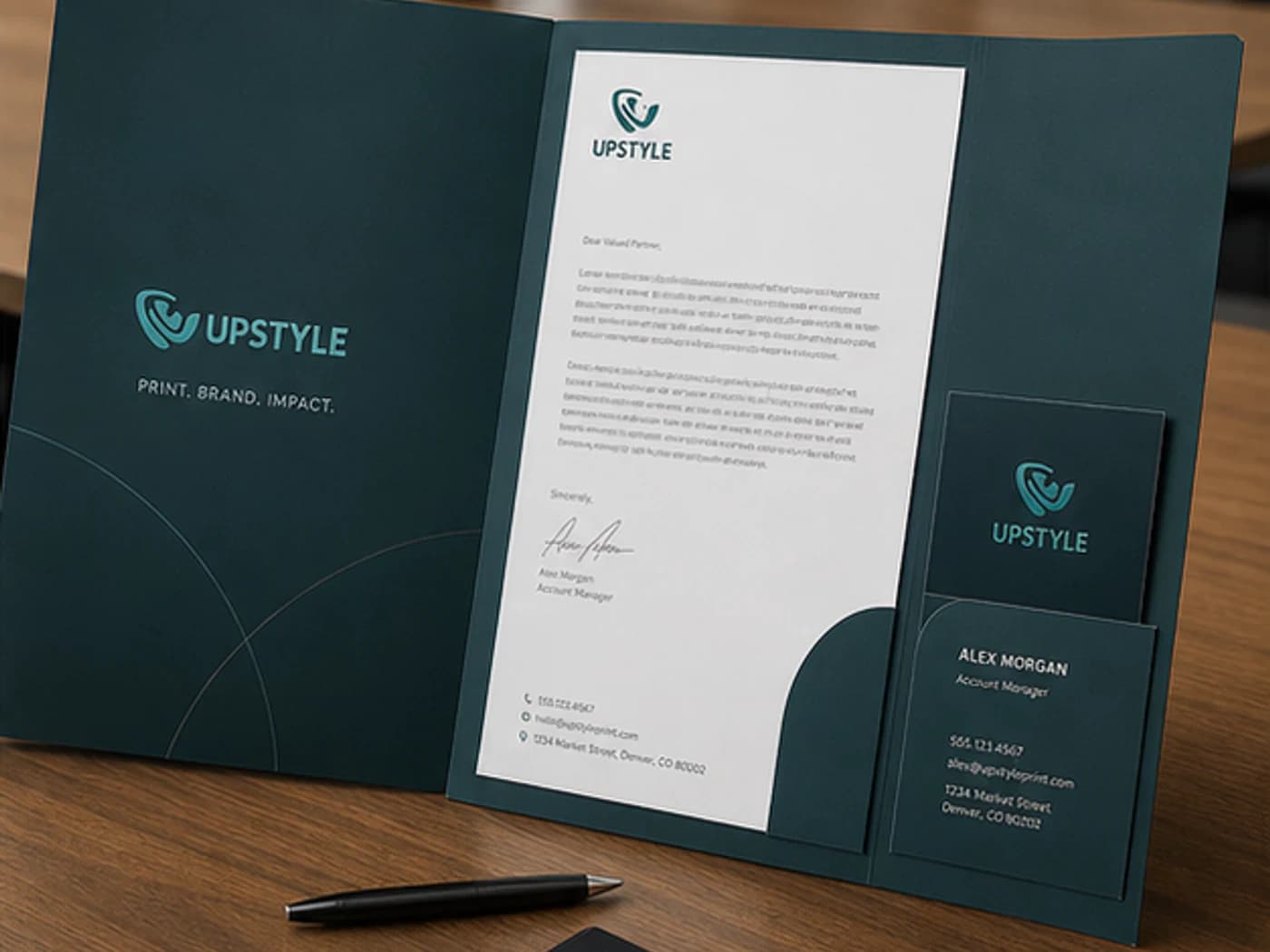 Presentation Folder produced by UPSTYLE